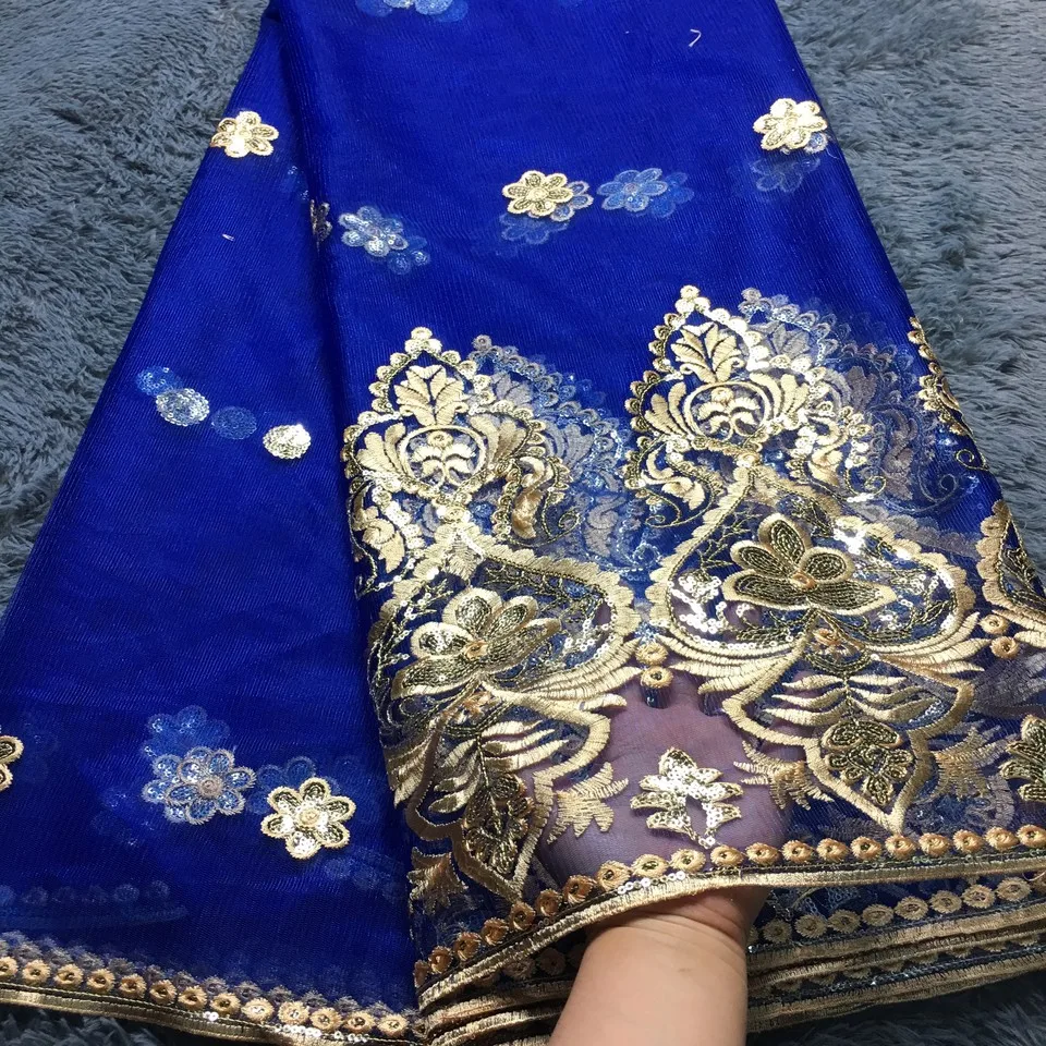 Multi Color African George Lace Fabric With Sequin Nigerian Wrapper High Quality For Dress A5 | Дом и сад