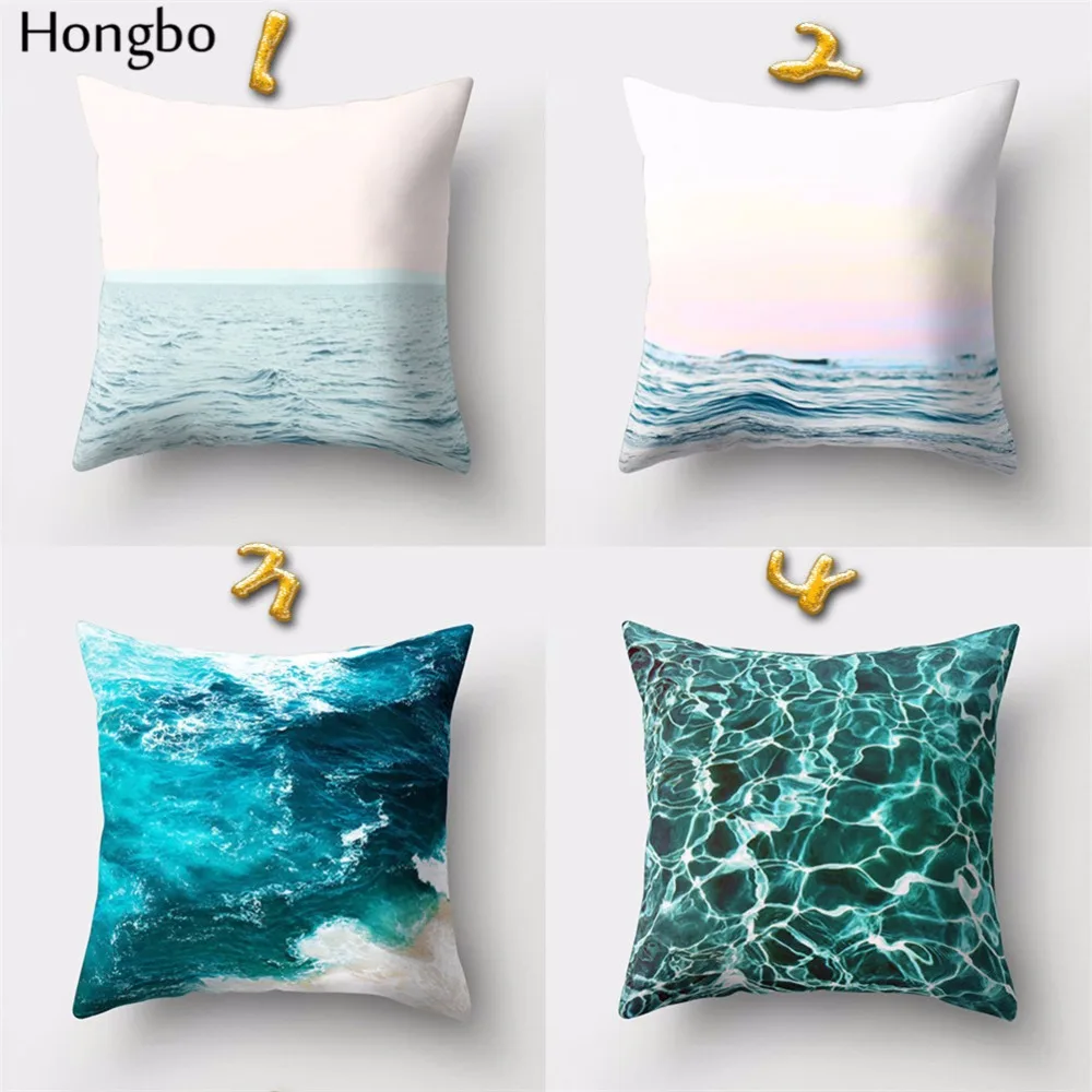 Hongbo 1 шт. морская вода рябь наволочка украшение для дома чехол автомобиля дивана