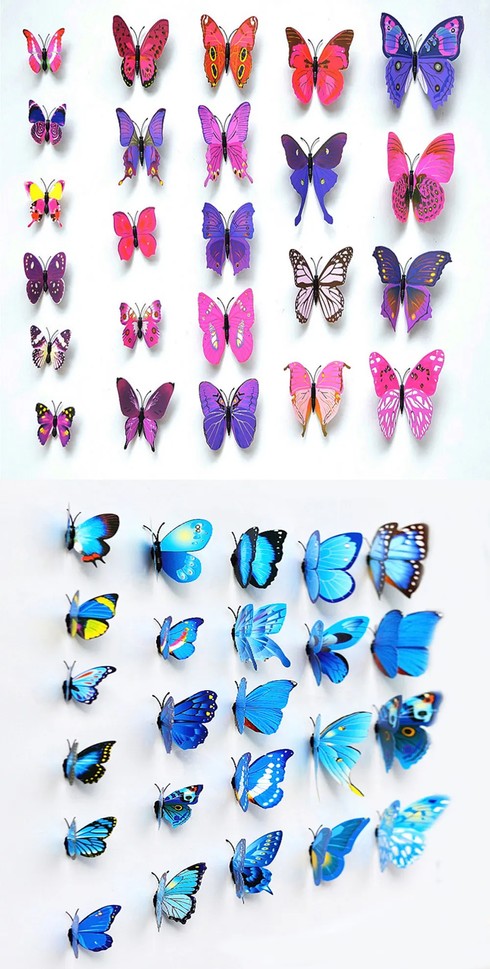 12PCS Wall Stickers Butterfly 3D Wallpaper PVC 3D House Decoration High Quality Wall Stickers 3D Wallpapers For Living Room