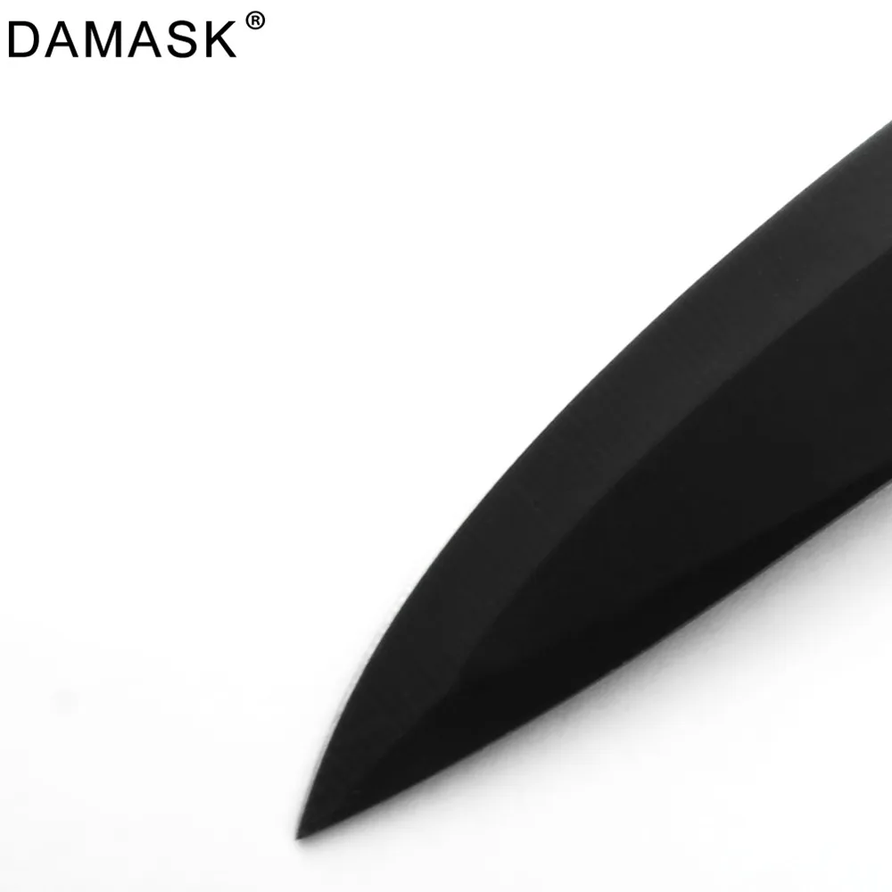 Damask черный Открытый нож для выживания острый из нержавеющей стали Тактический