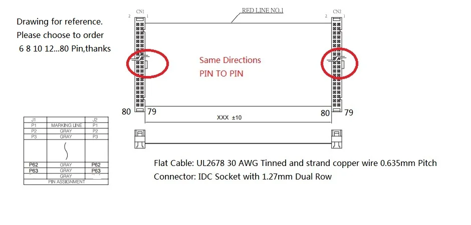 5 шт. 10 Pin 1,27 мм Шаг IDC розетки удлинитель плоский ленточный кабель для ISP JTAG скачать 15 см длина же направления адаптер