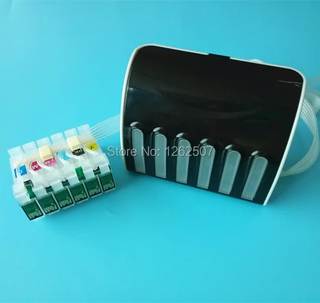 79 T0791 - T0796 Ciss Continuous Ink Supply System For Epson Artisan 1430 1400 Printer Bulk Ciss ink system with auto reset chip 6