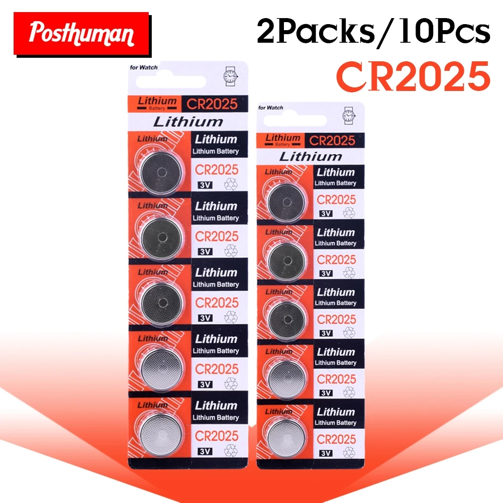 POSTHUMAN CR2025 CR 2025 батарейка кнопочного типа 3 в плоский круглый аккумулятор Батарея 10 шт* CR2025 ECR2025 DL2025 BR2025 2025 KCR2025 L12 литиевые батареи