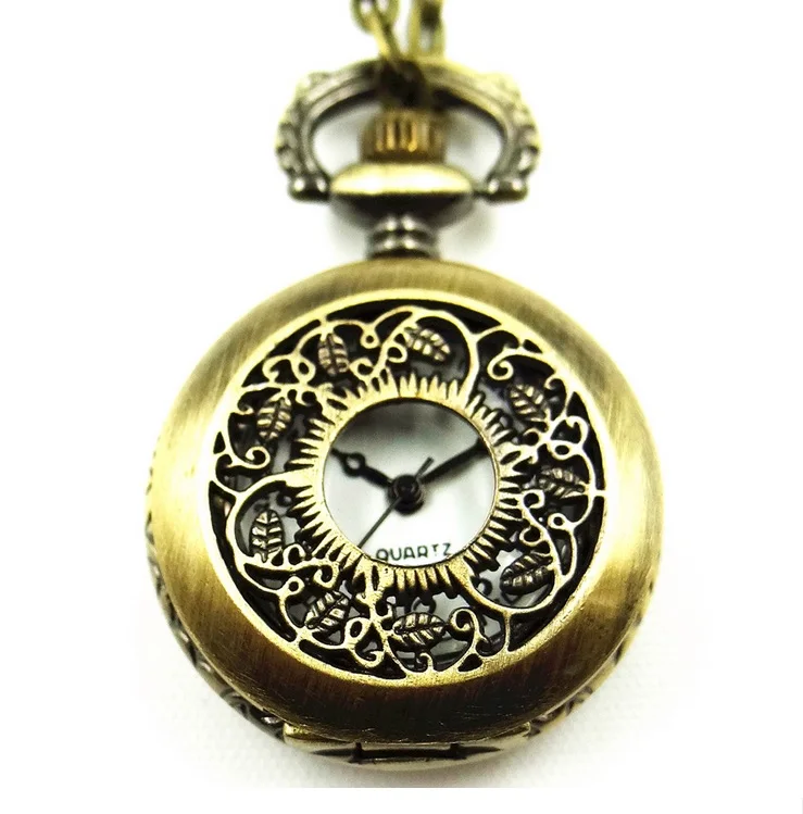 Бронзовые карманные часы женские винтажные модные с цепочкой|necklace titanium|watch the cell