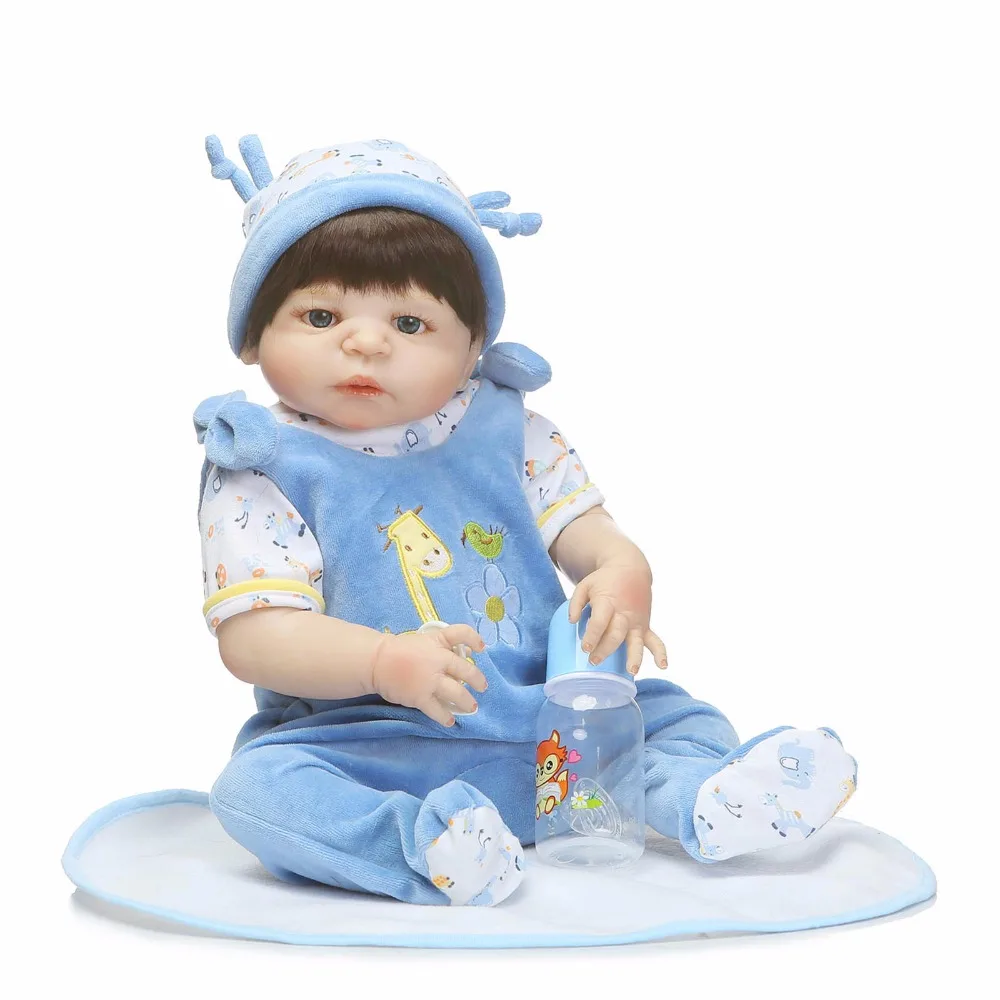 NPK 55 см bebes reborn boy силиконовая кукла для всего тела игрушки младенцев настоящая