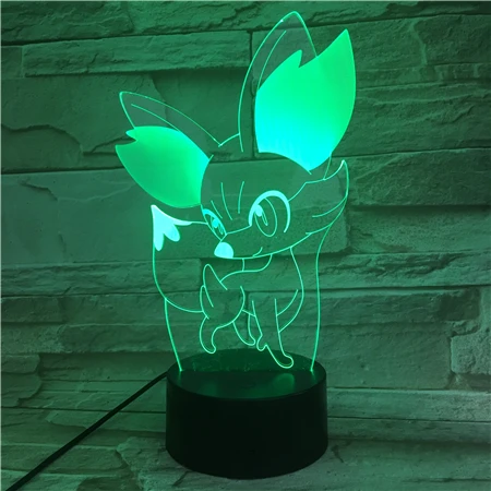 3D оптический Настольный светильник Pokemon лампа настроения сенсорный пульт