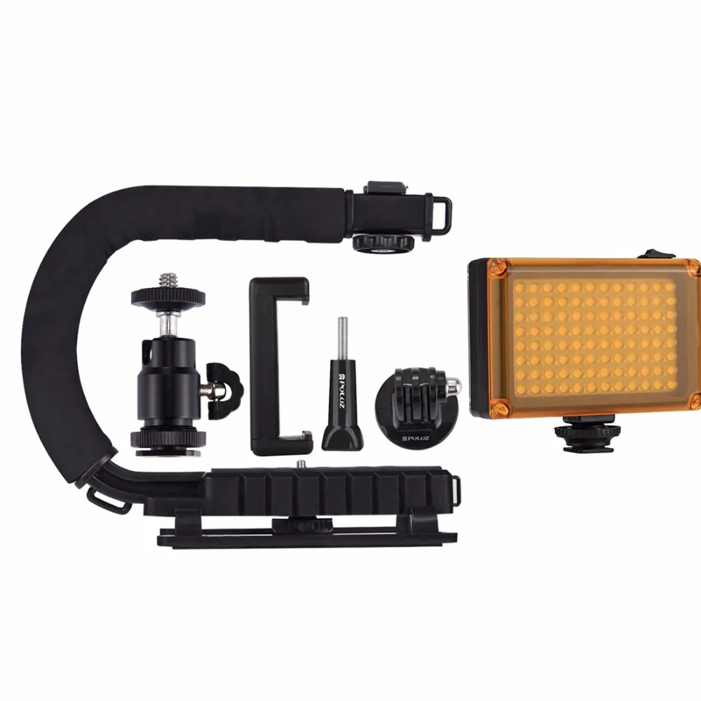 PULUZ для steadycam U-Grip c-образная рукоятка Стабилизатор камеры w/h штатив головка телефона Зажим адаптер для Steadicam DSLR Стабилизатор