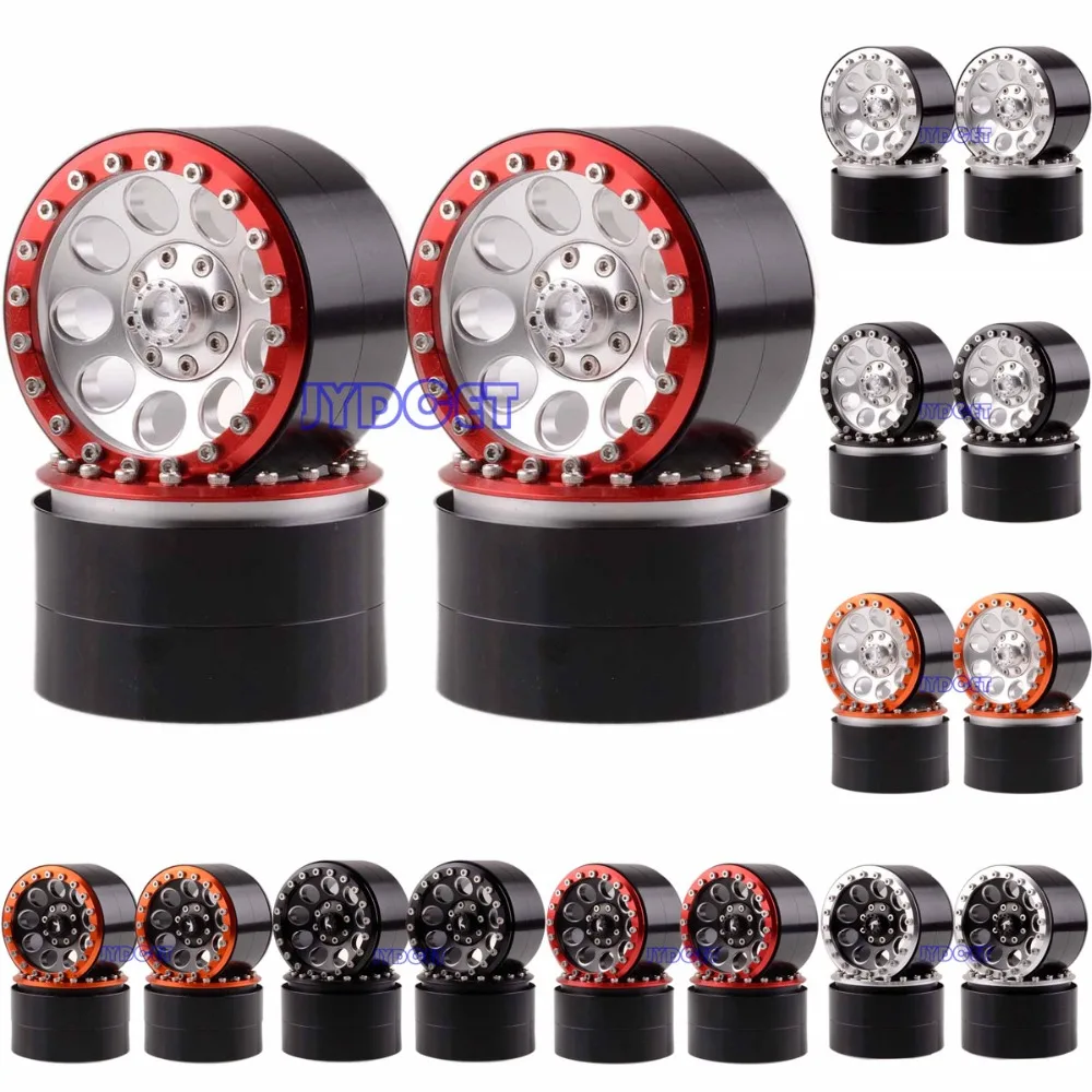 4P алюминиевая 2 дюймовая ступица обода колеса Beadlock подходит для RC Rock Crawler Axial SCX10 RR10
