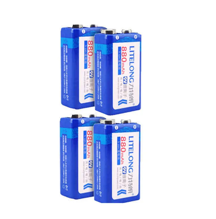 Литий ионный перезаряжаемый аккумулятор 9 В 880 мАч 4 шт./лот|battery volt|battery battery