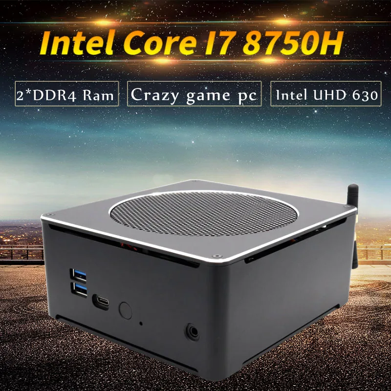 Intel NUC i7 8750H UHD graphics 630 6 ядерный Мини ПК игровой настольный компьютер Win10 DDR4 i5 8300H AC wifi Топ Офис Мини компьютер