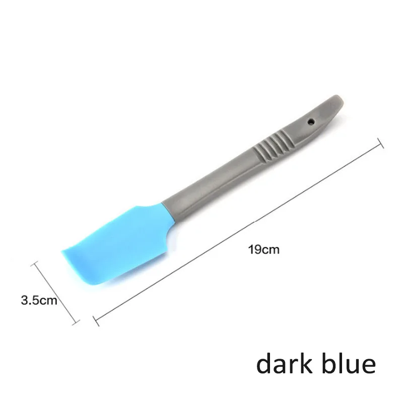 dark blue Красочные кухонные гаджеты многофункциональный пищевой крем скребок подвесной хвост 1 шт. Силиконовое оборудование для выпечки инструменты для торта шпатель - Цвет: dark blue