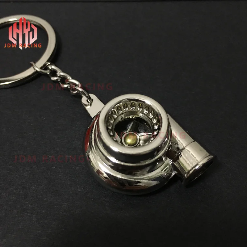 Turbine keychain sil Горячая цинковый сплав автомобильный брелок модифицированные аксессуары турбо клапан сброса давления металлические Ключи Подвеска творческий подарок - Название цвета: Turbine keychain sil