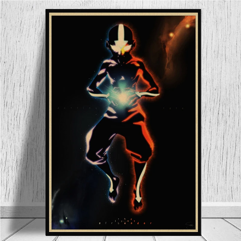 Аватар Последний Airbender Aang Katara мультфильм крафт-плакаты и печать настенная живопись Настенная картина для гостиной домашний декор