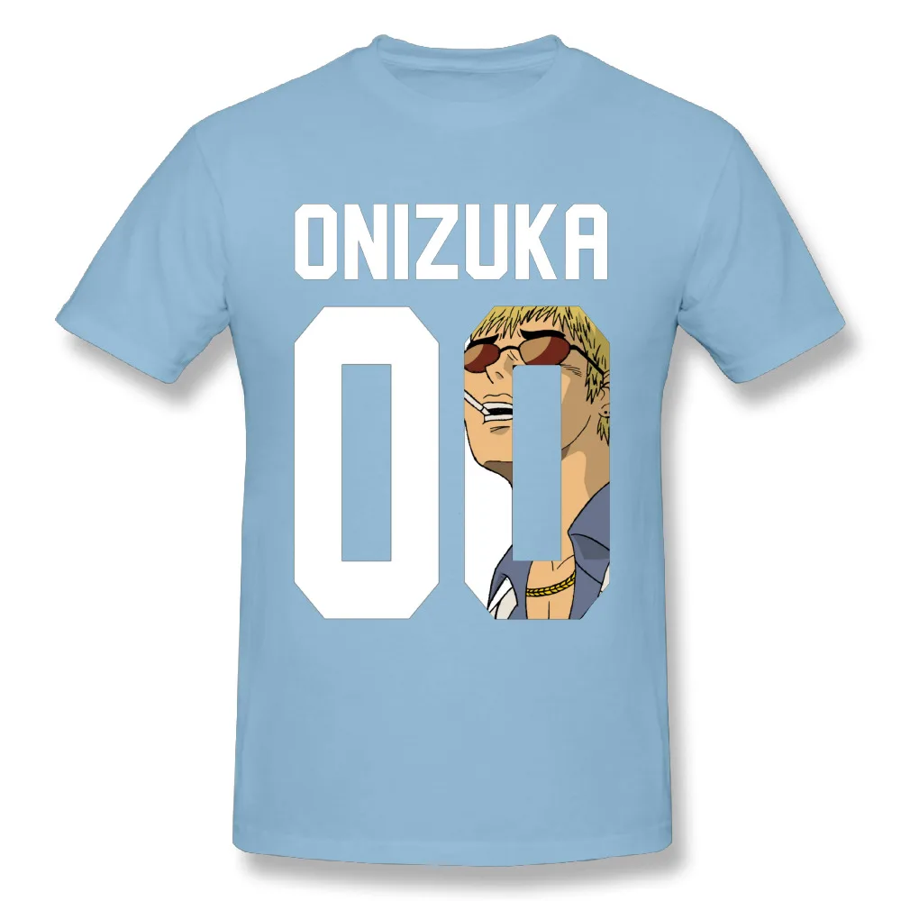 Небесно-голубой Awesome Boy Great Teacher Onizuka GTO футболка с круглым вырезом дизайн японского аниме крутые мужские футболки - Цвет: Небесно-голубой