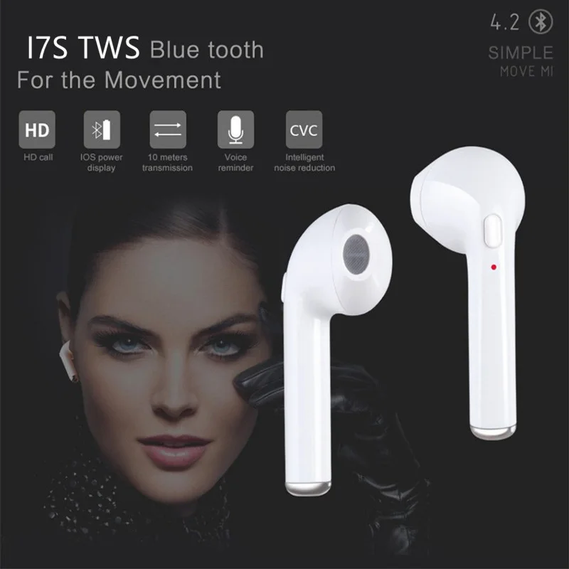 I7s TWS Bluetooth Беспроводные наушники с микрофоном Мини Бас Hifi спортивные гарнитура