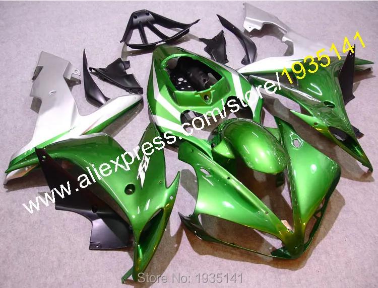 

Motorbike Green Silver Black Fairing For Yamaha YZF R1 2004 2005 2006 YZF1000 R1 YZF-R1 Body Kit (Injection molding)