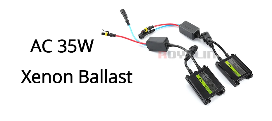 ROYALIN HID ксеноновые комплекты 35 Вт AC Тонкий Балласт H1 H11 D2S для Cn светильник для авто мотоцикла головной светильник лампа 3000 К 4300 К 5000 К 6000 К белый