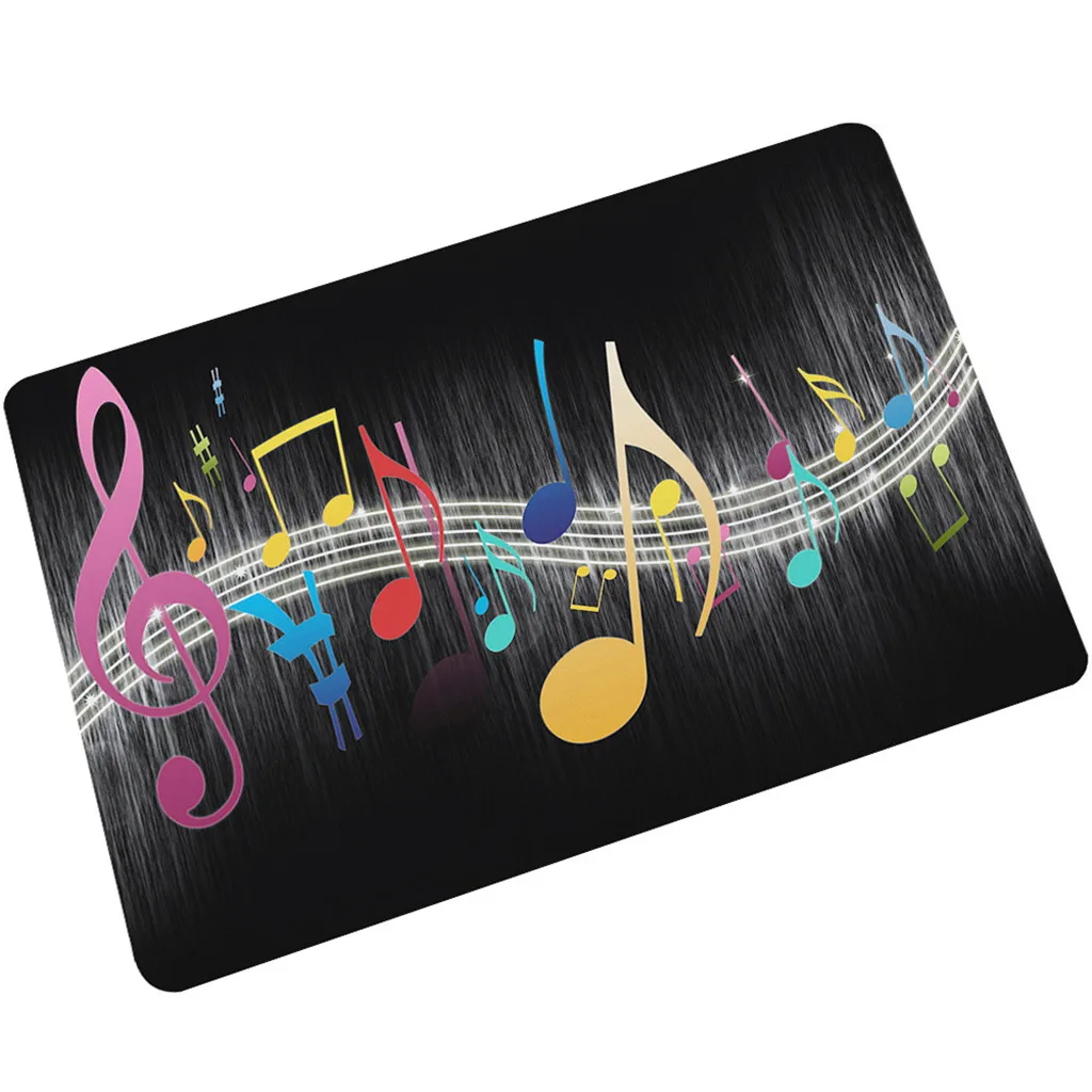 New Music Kitchen Carpet Door Mat Polyester Note Printing Flannel Bathroom Area Rugs Translucidus 19Jan17 P40 | Дом и сад