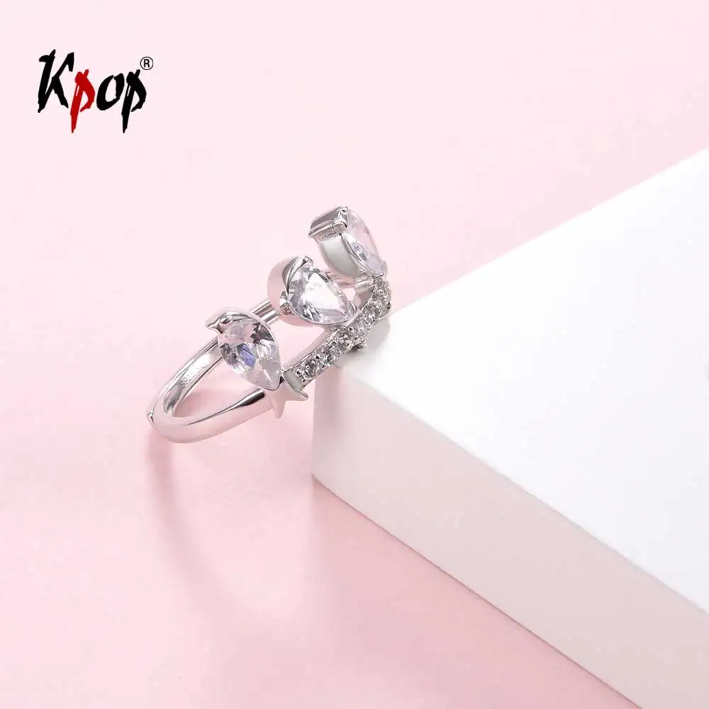 Kpop кольцо с птицей из стерлингового серебра 925 пробы свадебное ювелирное изделие