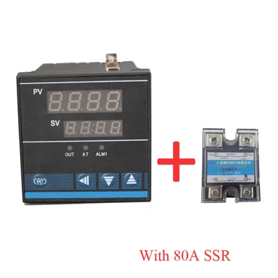 with 80A SSR XMTD-6511PC программируемый температурный контроллер с выходом SSR, контроллер температуры с термопарой SSR - Цвет: with 80A SSR