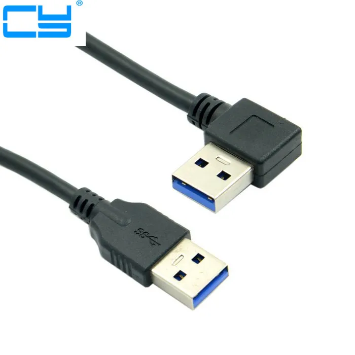 

90 Degree Right Angled USB 3.0 USB3.0 A Type Male to Straight A Type Male Data Cable 40cm