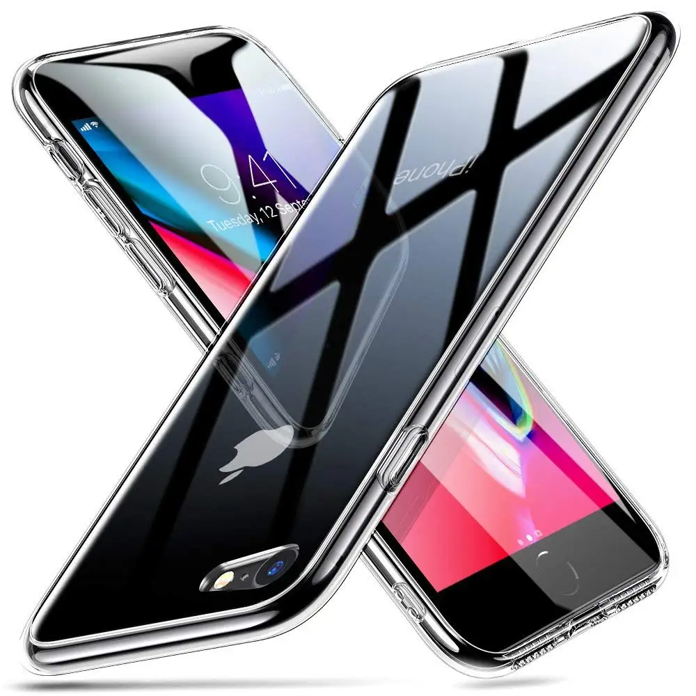 Чехол для iPhone 8 TPU Силиконовый прочный прозрачный мягкий чехол Plus защитный