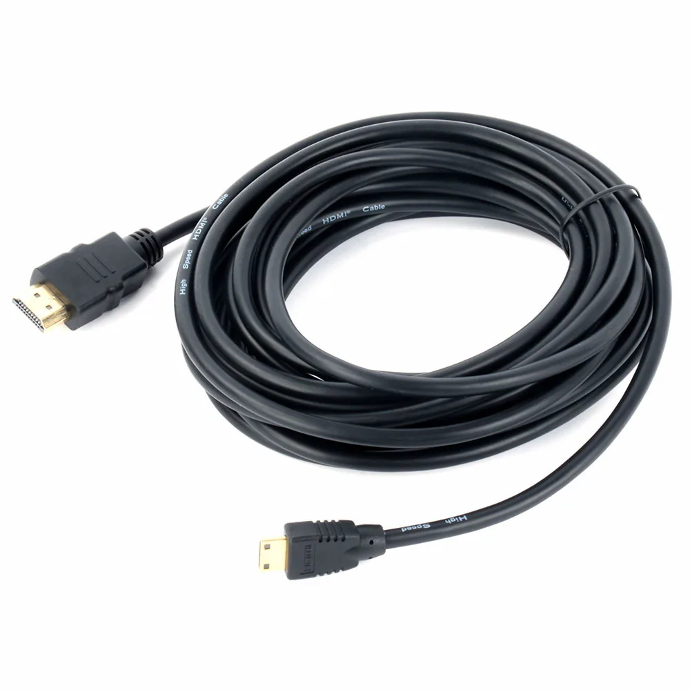 5 м 15 футов Золотой HDMI к мини кабель свинца v1.4 для HDTV DV 1080p высокая скорость |
