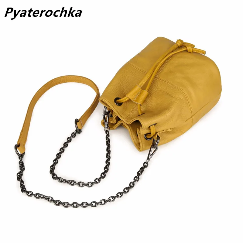 Сумка-ведро Pyaterochka женская из натуральной кожи на одно плечо 2019 модные сумочки