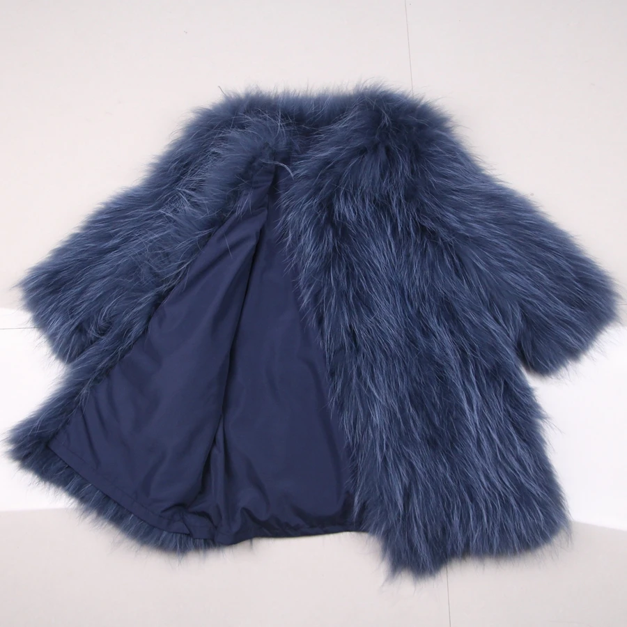 Розовый Java QC8111 бесплатная доставка натуральная натуральный мех енота пальто из