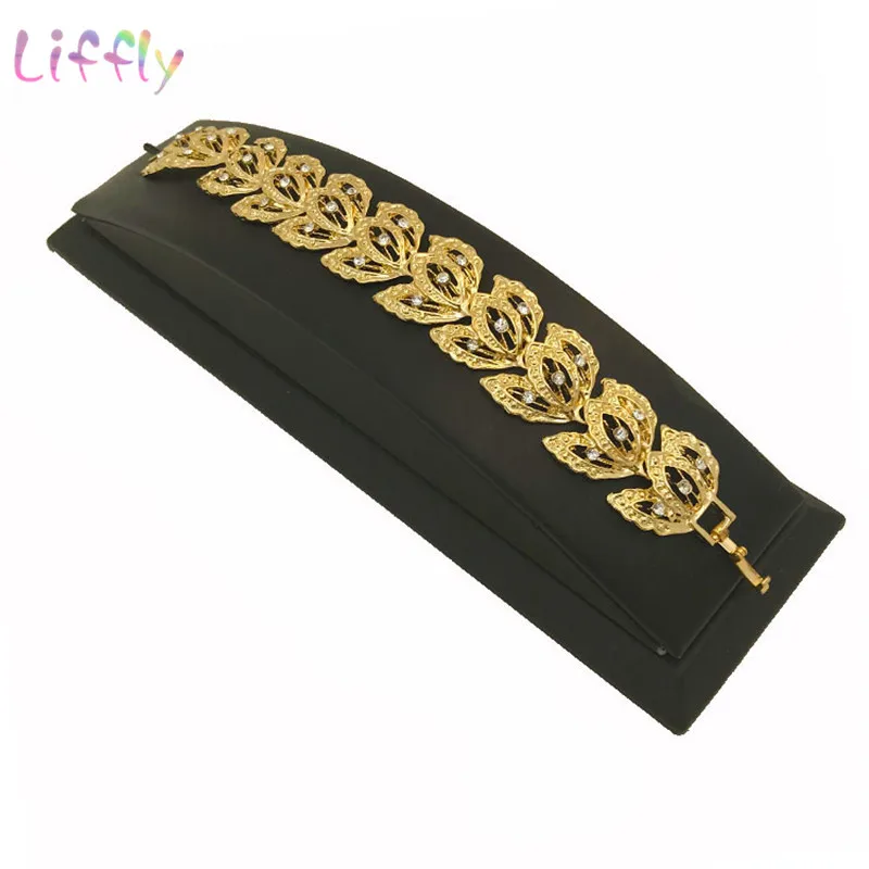 Liffly Дубай наборы свадебных ювелирных изделий для женщин Павлин золотое ожерелье