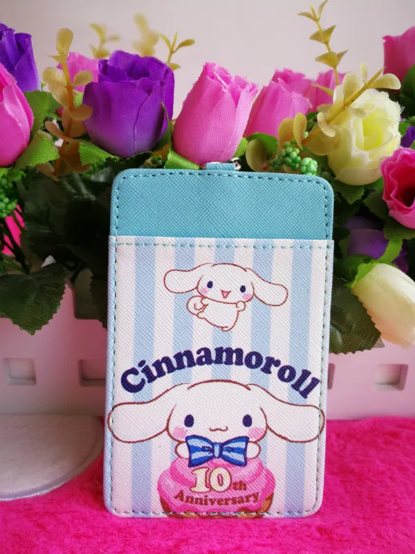 see chart Ivyye 1 шт. Cinnamoroll Pom Purin аниме, плюшевая держатель для карт из искусственной кожи с отделением для кредитных сумки монета автобус Чехол-портмоне с отделением для карт для маленьких девочек подарки на - Цвет: see chart