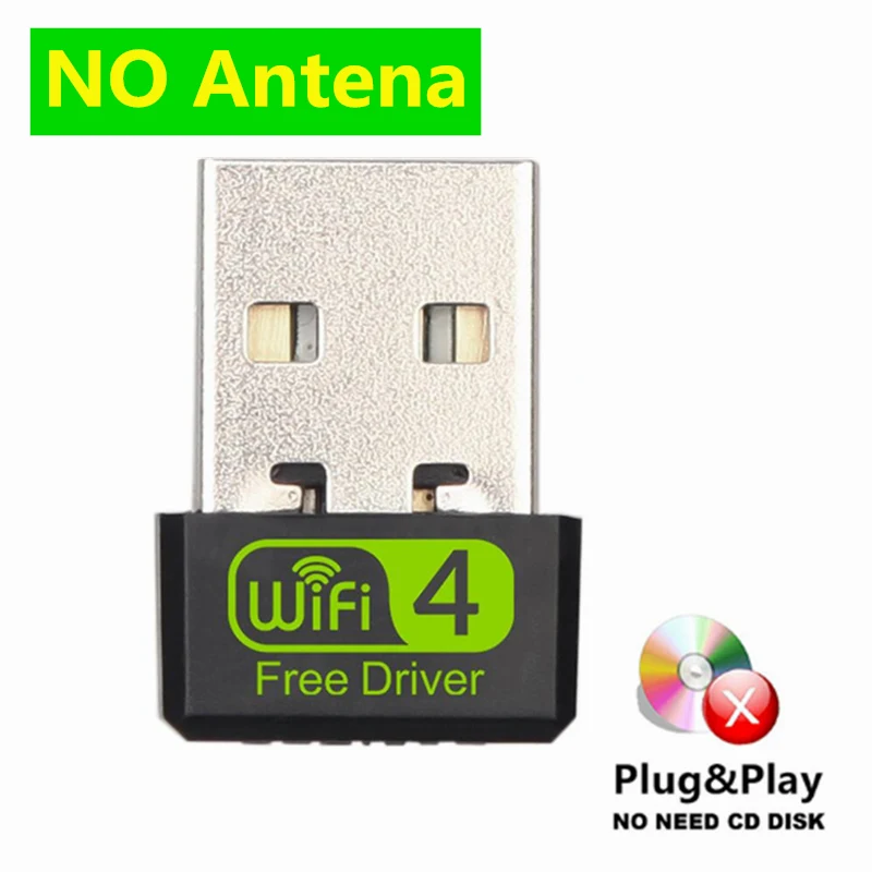 150Mpbs USB WiFi адаптер Antena Wi Fi USB адаптер MT7601 Бесплатный драйвер сетевая карта WiFi ключ 150 м Ethernet WiFi приемник Wi-Fi адаптер - Color: 150Mpbs