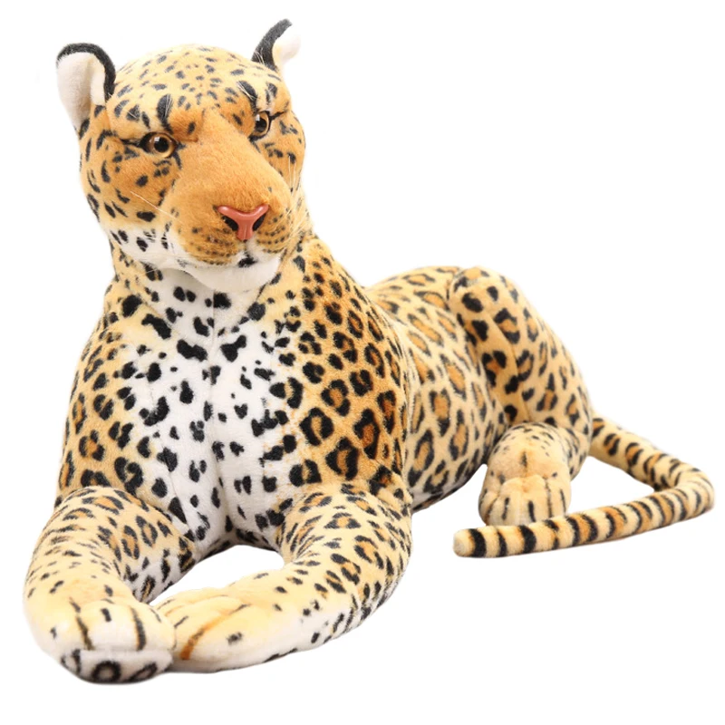 

30cm high quality Simulation Leopard Panther plush toy simulation stuffed animal classic toys for children gift free shipping
