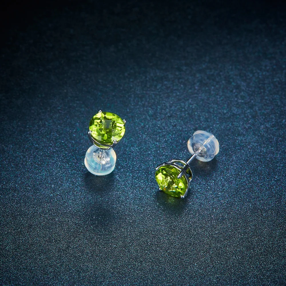 Женские серьги в виде природной кожи LP из чистого белого золота 14 к 585 пробы 4 мм/5