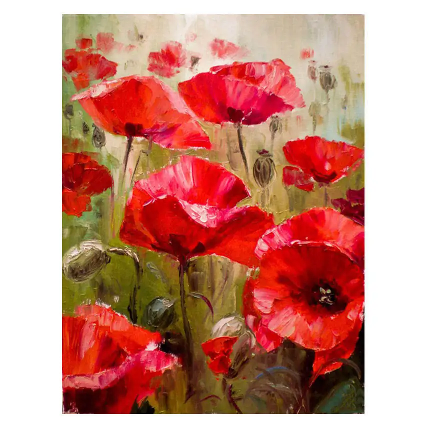 flower Painting 7 Diy картина по номерам, Мак, Раскраска по номерам, цветы Раскраска по номерам, Роза - Цвет: flower Painting 7