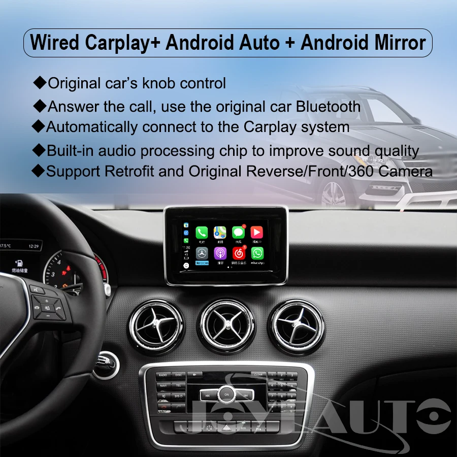 Joyeauto wifi беспроводной OEM Apple Carplay для Mercedes NTG 4,5 4,7 автомобиль играть класс W176 W204 2011-14 iOS/Android Авто зеркальное отображение