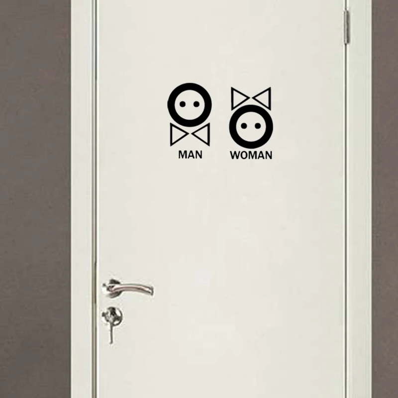 KUCADA Творческий мультфильм для мужчин и женщин Туалет знак наклейка винил diy