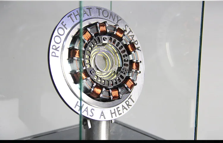 

Very cool 1:1 scale Super hero Arc Reactor A generation of glowing superhero heart model with LED Light Action Figure Toy