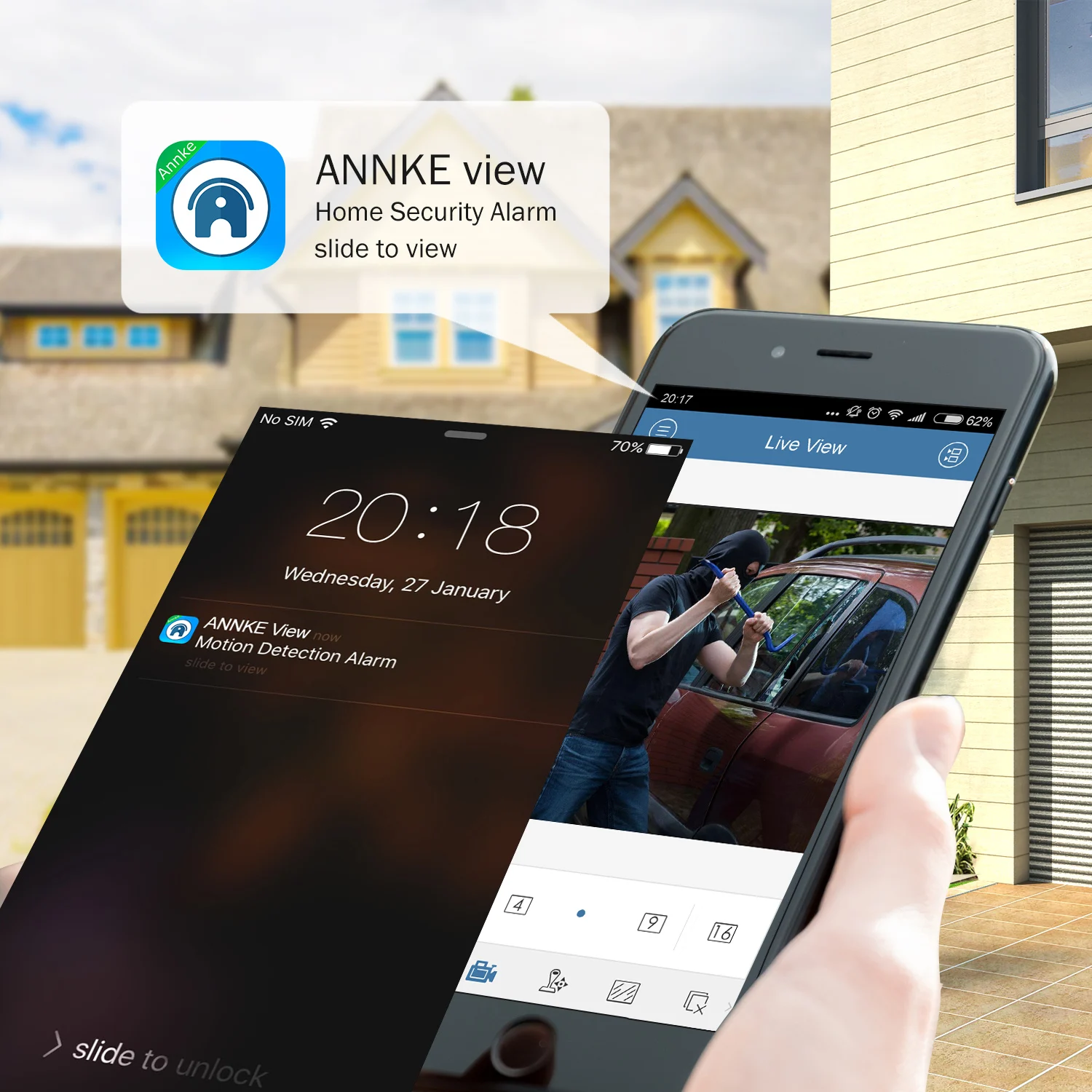 ANNKE 4CH 1080P CCTV система DVR комплект 4 шт. 2.0MP Наружные камеры безопасности Система ИК