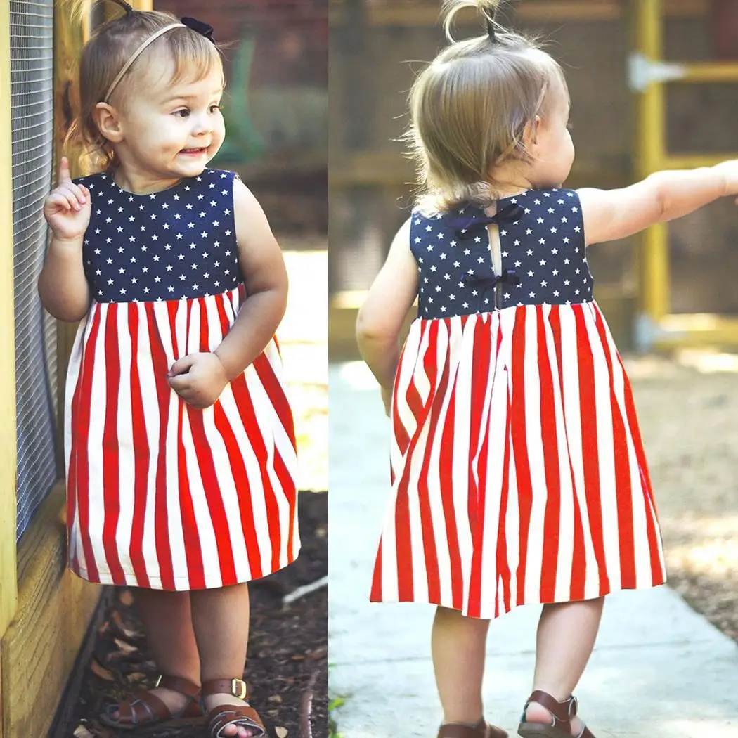Новая детская одежда для девочек платье в полоску без рукавов Детское нарядное с