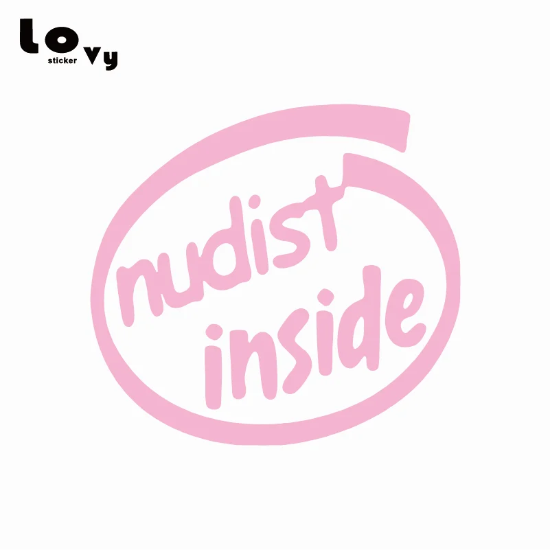 NUDIST INSIDE виниловая забавная наклейка для автомобилей предупреждающая отметка