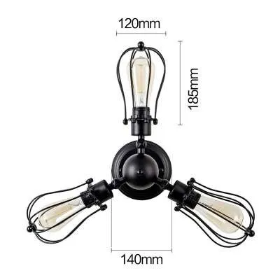 3 head Винтажные потолочные светильники Lamparas De Techo lustre Luminaria Abajur, потолочные светильники для дома, Светильники для гостиной - Цвет корпуса: 3 head
