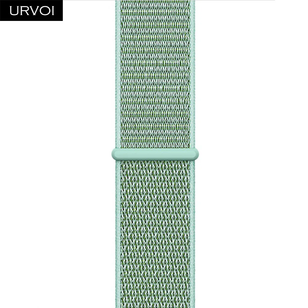 Marine Green Спортивный ремешок URVOI для apple watch, серия 5, 4, 3, ремешок для iwatch, воздухопроницаемый, застежка-крючок, тканый нейлон, 40 мм, 44 мм - Цвет ремешка: Marine Green