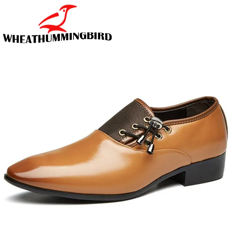 Мужские деловые туфли-оксфорды черные дышащие туфли с острым носком