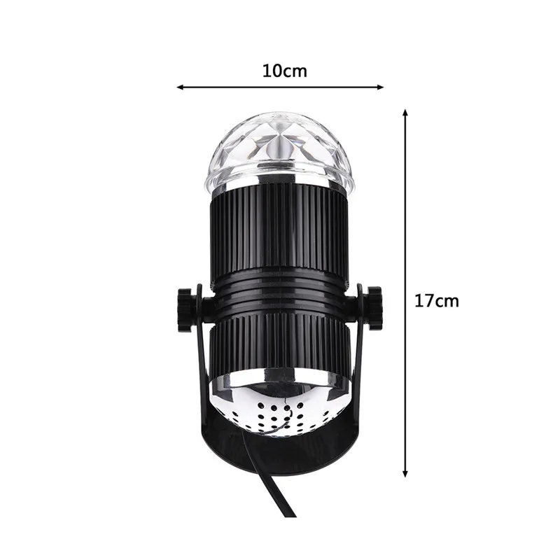 

LAIDEYI RGB LED Music Stage Lights 110-240V DMX Disco Club DJ Light Show Bulb Projector Crystal Magic Ball DJ Effect Lighting