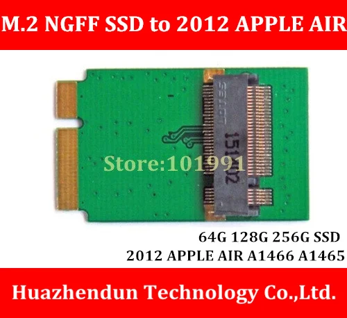 

New Product 10pcs-New Arrivals M.2 NGFF SSD to 2012/2013 APPLE Macbook AIR A1466 A1465 SSD Add on Cards PCBA