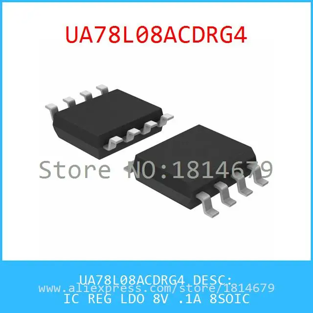 Бесплатная Доставка 5 Шт./лот UA78L08ACDRG4 IC REG LDO 8 В. 1A SOIC 78L08 UA78L08 |