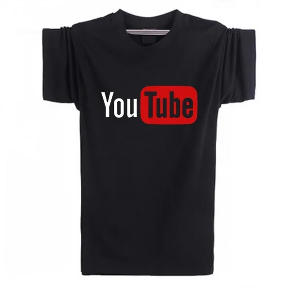 2017 Логотип Youtube принт мужские футболки брендовые Топы хлопковые повседневные с