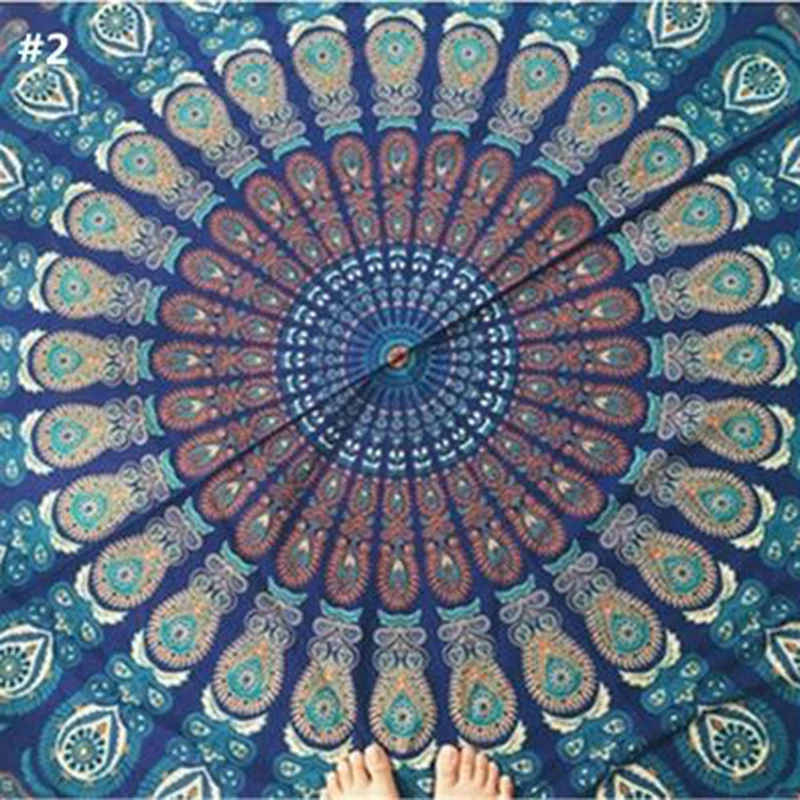 1 Шт. Женщины Ретро Цветочные Шифона Круглый Пляжное Полотенце Накидка Пляжная