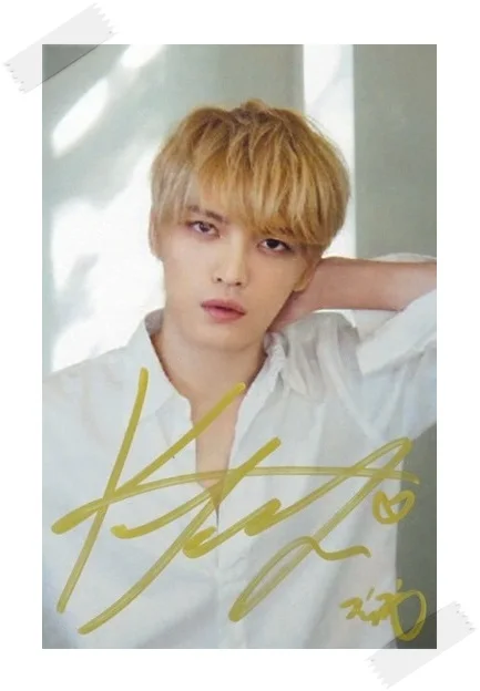 TVXQ Ким Чжэн оригинальная фотография с автографом новая Корейская Бесплатная